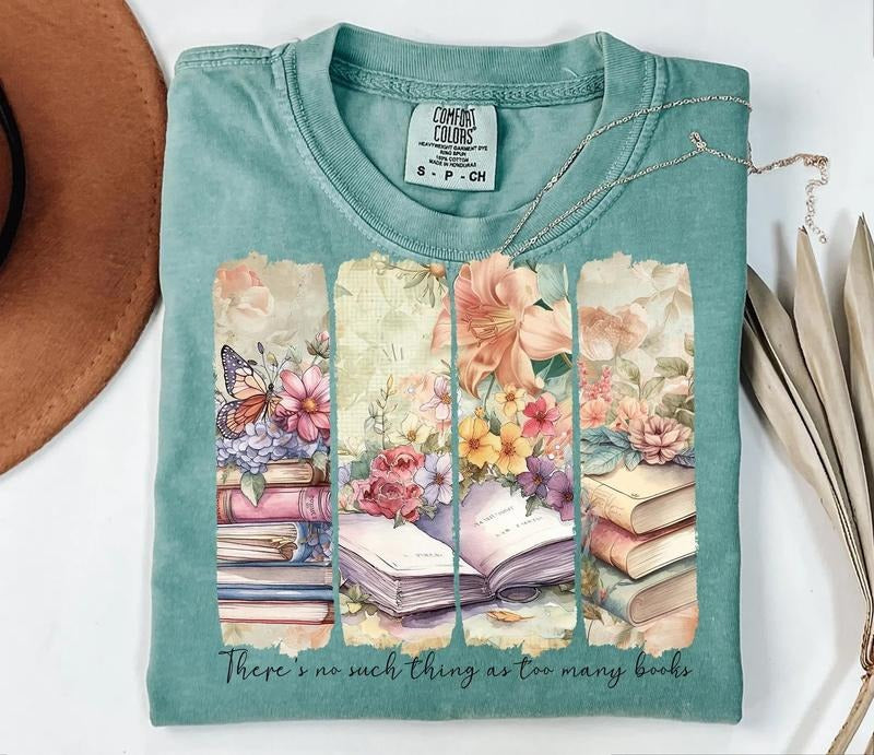 No Such Thing As Too Many Books DTF Transfers - THIS IS NOT A SHIRT Hoodie, Sweatshirt | InkThreadWorks.com