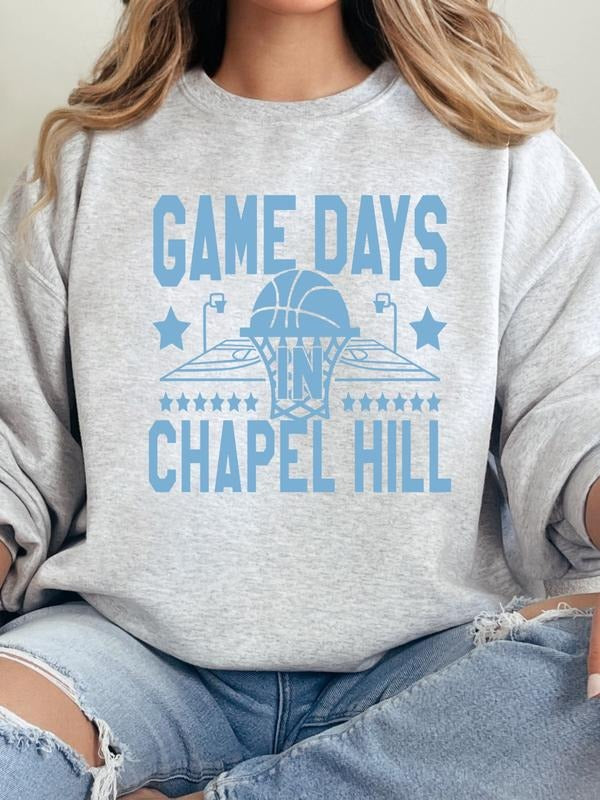 North Carolina Basketball Game Days in Chapel Hill Sweatshirt T-Shirts, Hoodie | InkThreadWorks.com