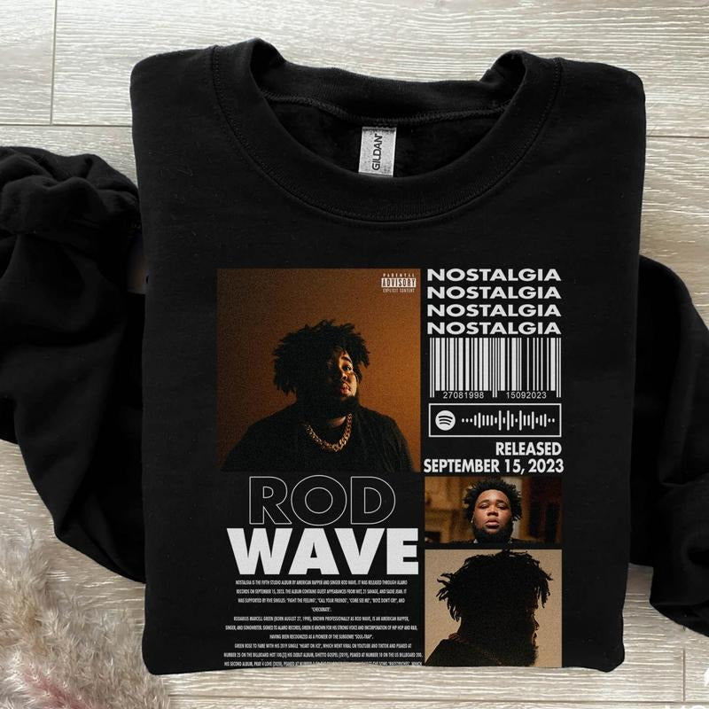Nostalgia 90s Rap Music Graphic Rod Wave Nostalgia Shirt, Rod Wave Rapper Shirt, Rod Wave Rapper Shirt, Rod Wave Tee, Rod Wave Fan Gift, Nostalgia Album