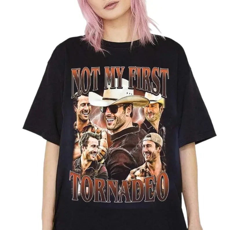 Not My First Tornado 90s Vintage Shirt, Glen Powell Shirt, Tyler Owens Shirt Streetwear