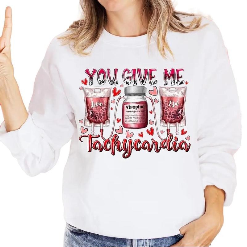 Nurse Valentine's Day Pharmacist Critical Care Rn Valentine Sweatshirt T-Shirts, Hoodie | InkThreadWorks.com