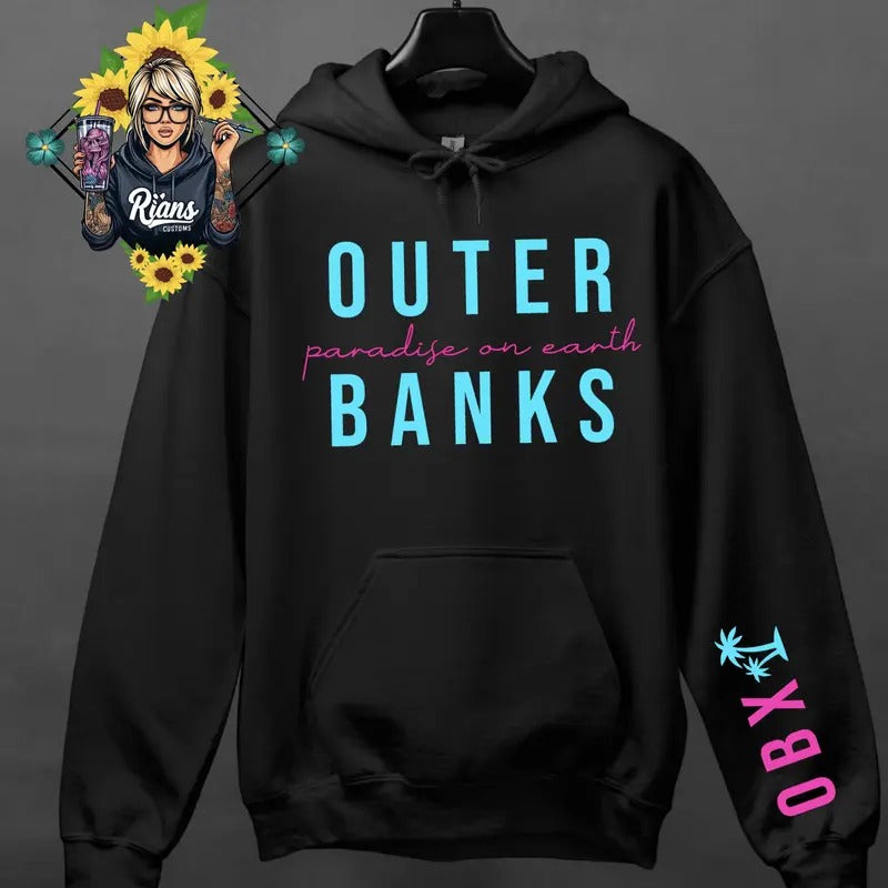 OBX Paradise On Earth Unisex Sized Comfortable Cozy Sweatshirt T-Shirts, Hoodie | InkThreadWorks.com