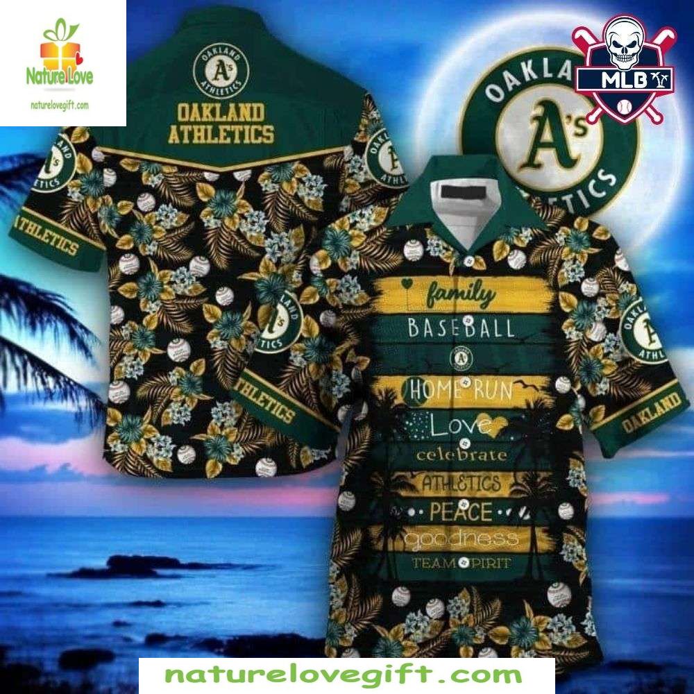 Oakland Athletics MLB Hawaiian Shirt Family Baseball Tropical Shirt