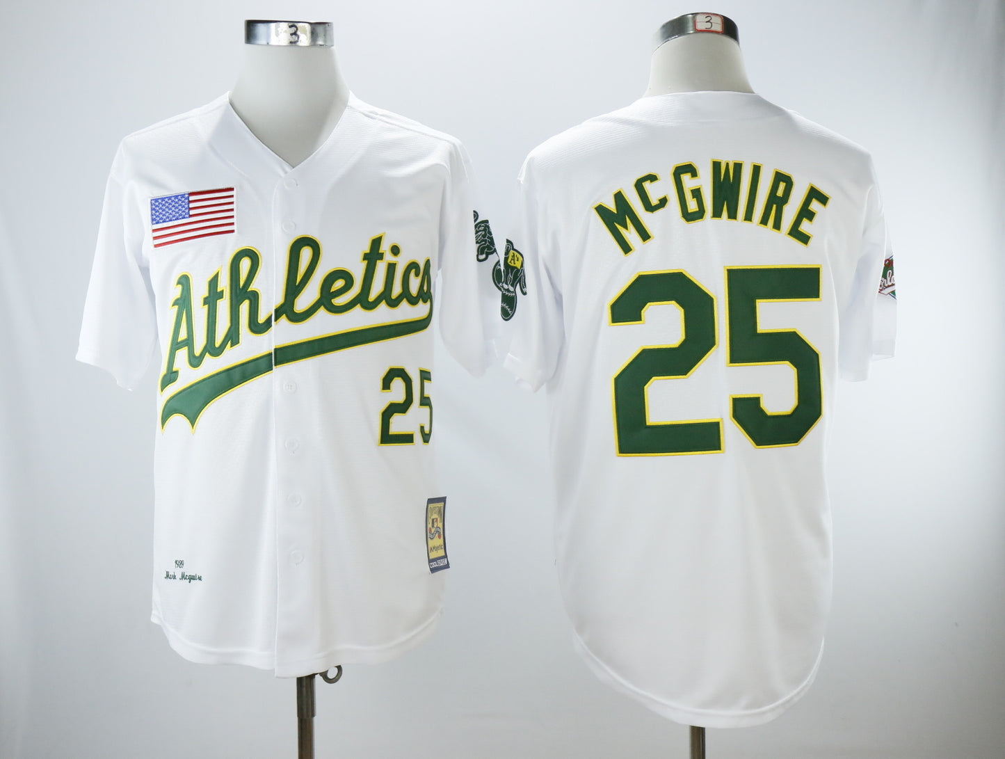 Oakland Athletics #25 Mark McGwire Athletics 25 White 1989 Fan Retro Style 2