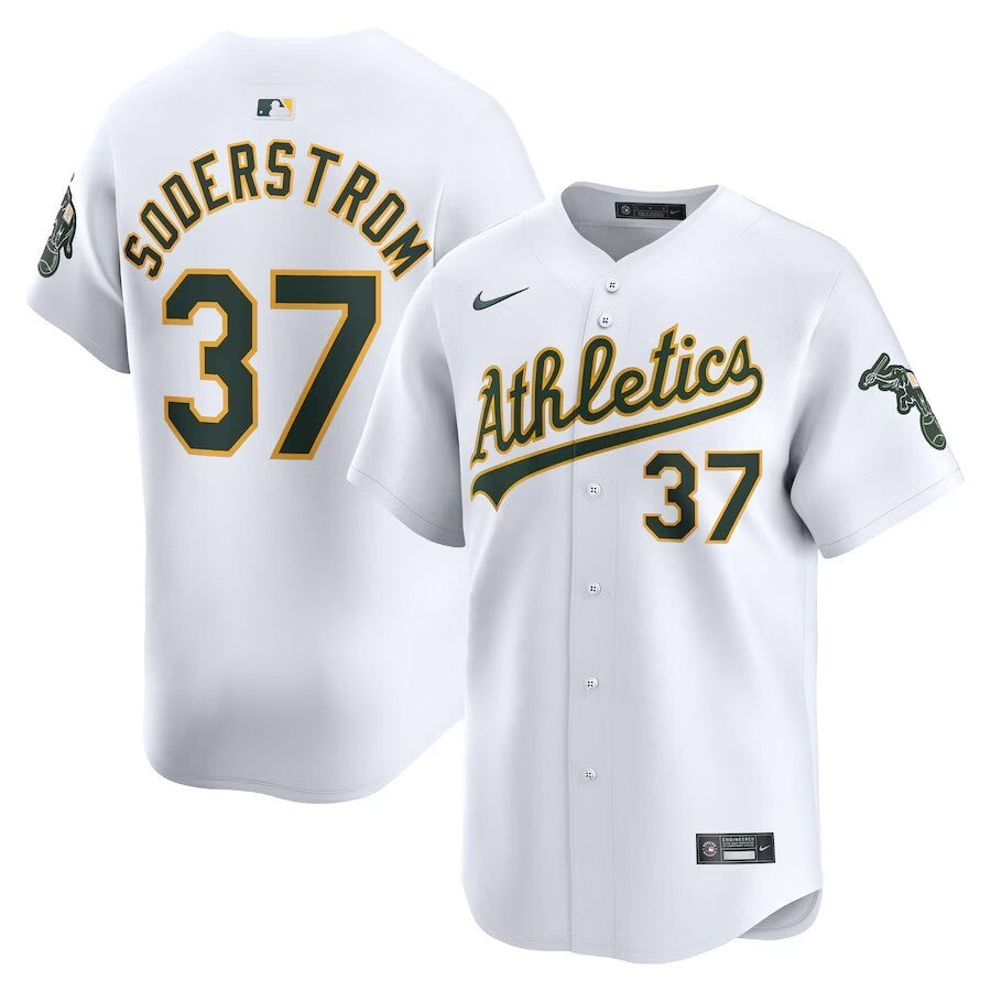 Oakland Athletics #37 Tyler Soderstrom Home Limited Player Jersey - White