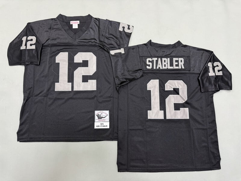Oakland Raiders #12 Ken Stabler Los Angeles Raiders Style 3