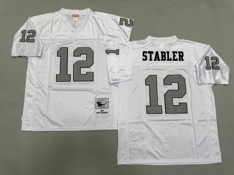 Oakland Raiders #12 Ken Stabler Los Angeles Raiders Style 4
