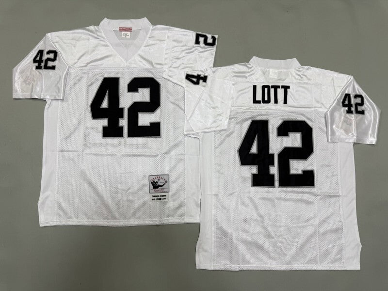 Oakland Raiders #42 Fred Ronnie Lott Los Angeles Raiders Style 2
