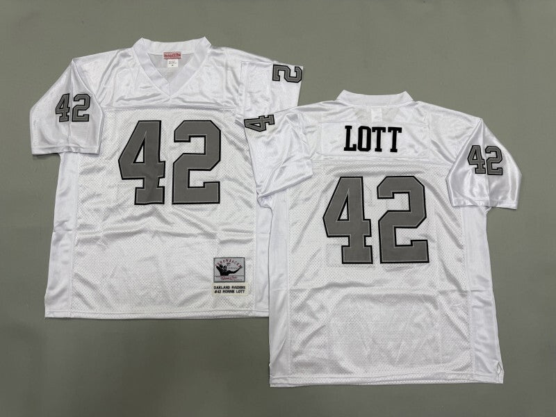 Oakland Raiders #42 Fred Ronnie Lott Los Angeles Raiders Style 3