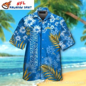 Oceanic Bloom - Los Angeles Chargers Tropical Floral Hawaiian Shirt