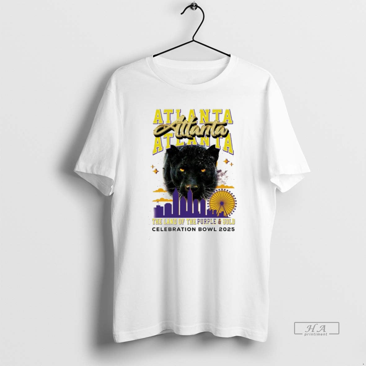 Official Atlanta Celebration Bowl 2025 The Land Of The Purple And Gold Panthers T-Shirts, Hoodie, Sweatshirt