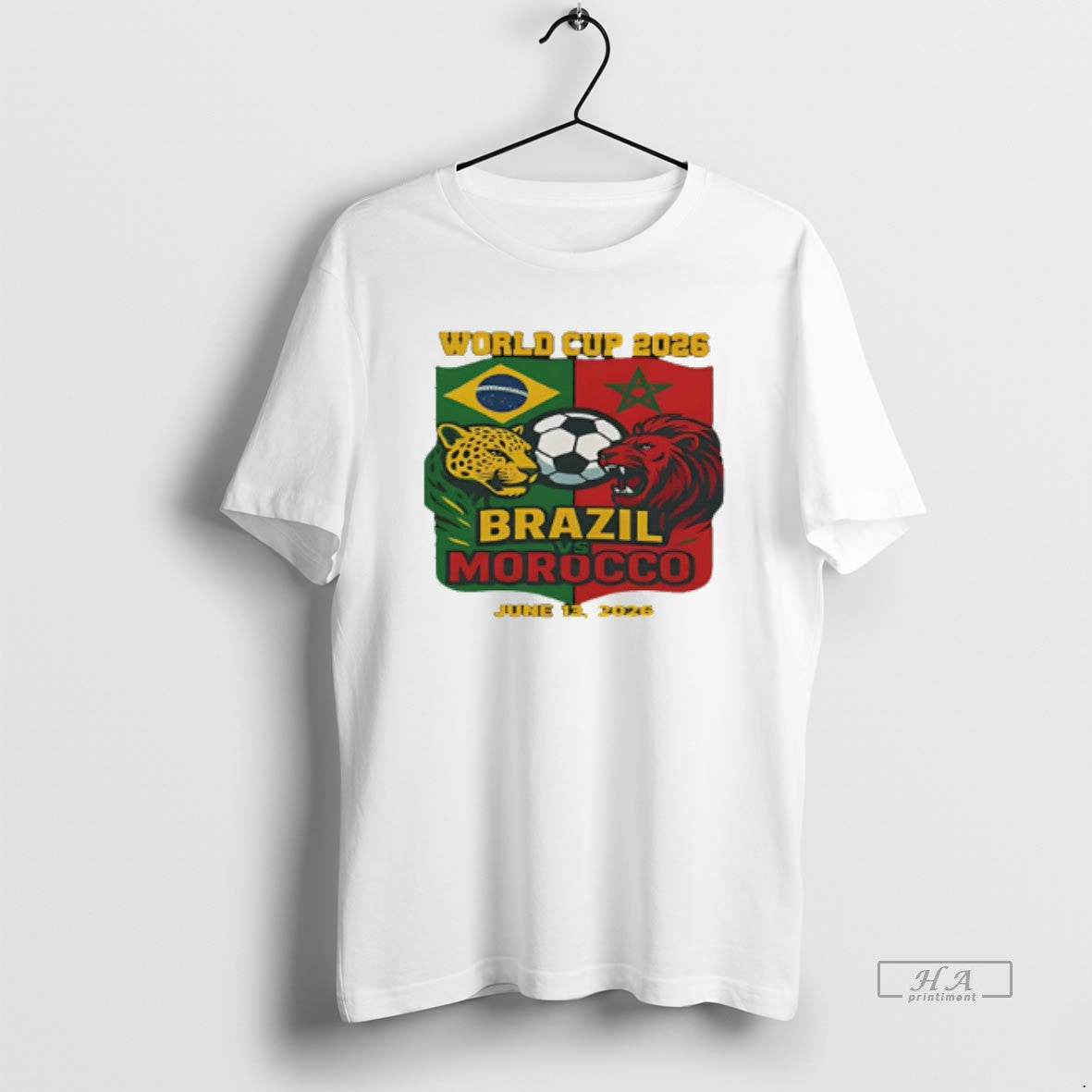 Official Brazil Vs Morocco World Cup 2026 T-Shirts, Hoodie, Sweatshirt | InkThreadWorks.com