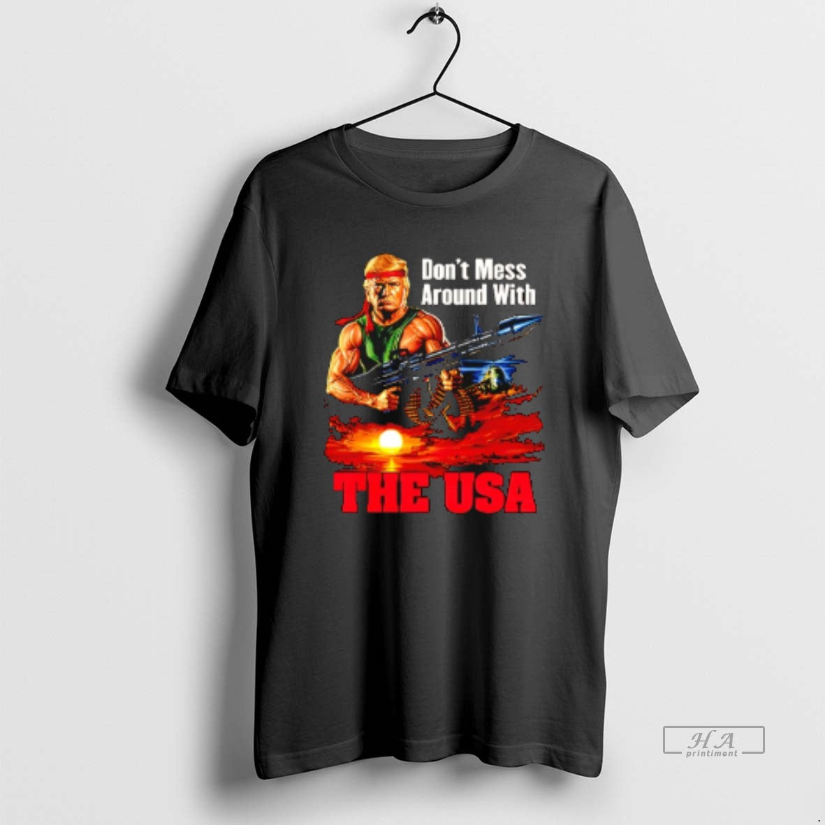 Official Dont Mess Around With The Usa Trump Rambo T-Shirts, Hoodie, Sweatshirt | InkThreadWorks.com