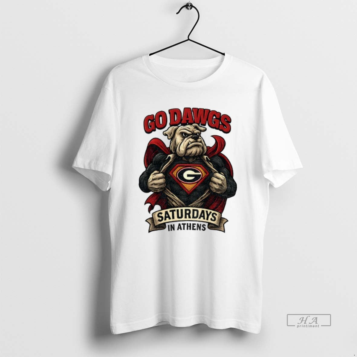 Official Georgia Bulldogs Mascot Super Bulldog Vintage Saturdays In Athens T-Shirts, Hoodie, Sweatshirt | InkThreadWorks.com