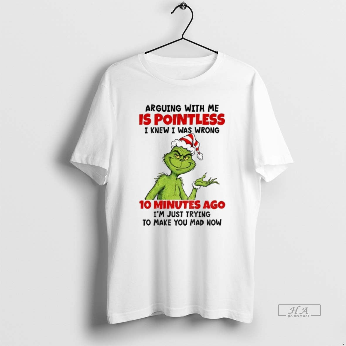 Official Grinch Arguing With Me Is Pointless I Knew I Was Wrong 10 Minutes Ago T-Shirts, Hoodie, Sweatshirt