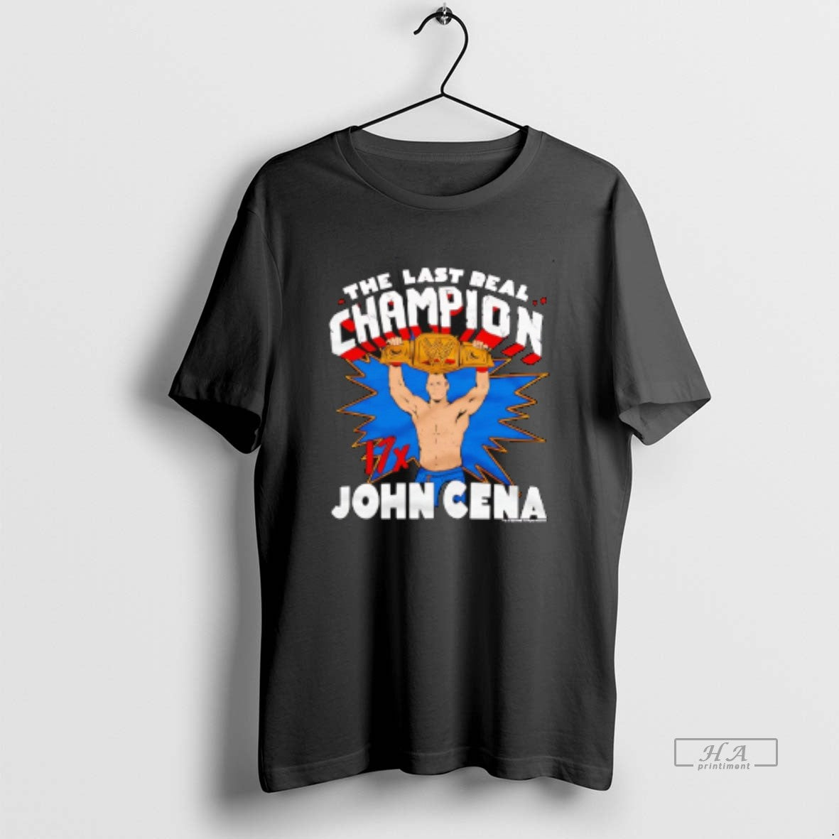 Official John Cena The Last Real Champion 17x Caricature T-Shirts, Hoodie, Sweatshirt | InkThreadWorks.com