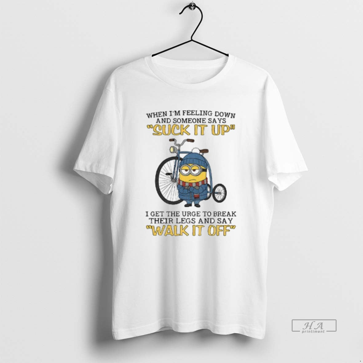 Official Minion When Im Feeling Down And Some Days Suck It Up I Get The T-Shirts, Hoodie, Sweatshirt | InkThreadWorks.com