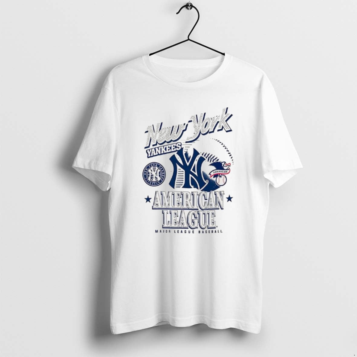 Official New York Yankees Mlb American National League Logo Ball Retro T-Shirts, Hoodie, Sweatshirt | InkThreadWorks.com