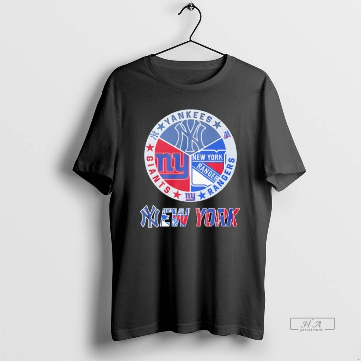 Official New York Yankees New York Rangers New York Giants Mashup Logo T-Shirts, Hoodie, Sweatshirt | InkThreadWorks.com