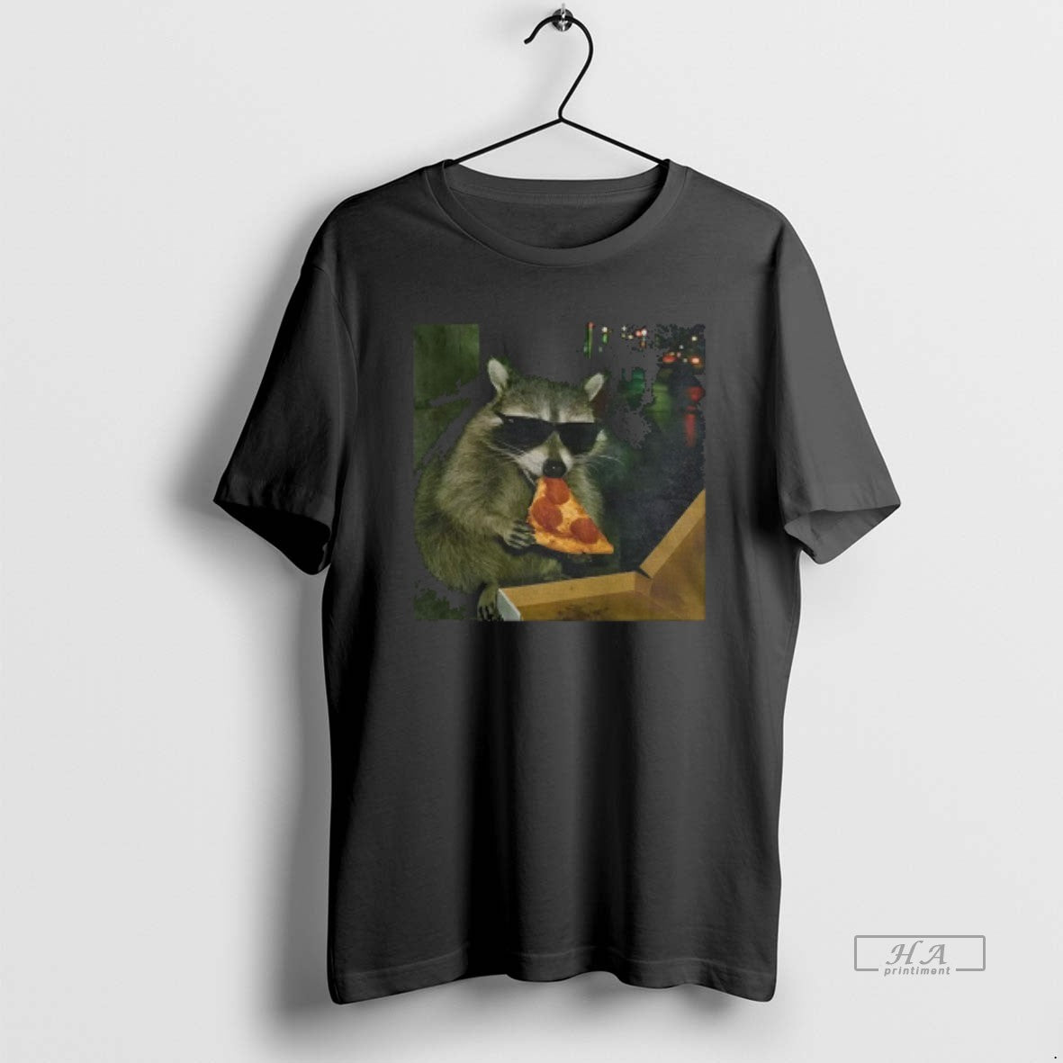 Official Raccoon Eating Pizza Funny Meme T-Shirts, Hoodie, Sweatshirt | InkThreadWorks.com