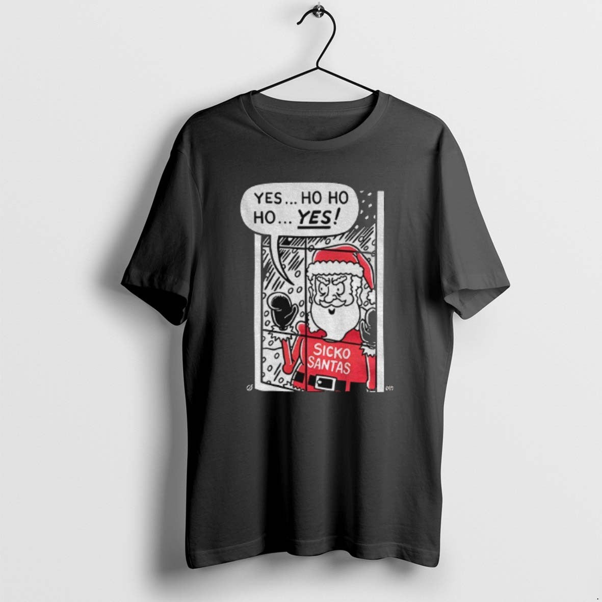 Official Santa Sickos Yes Ho Ho Ho Yes Merry Christmas T-Shirts, Hoodie, Sweatshirt | InkThreadWorks.com