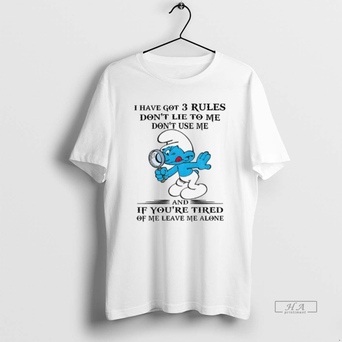 Official Smurf I Have Got 3 Rules Dont Lie To Me Dont Use Me And T-Shirts, Hoodie, Sweatshirt | InkThreadWorks.com