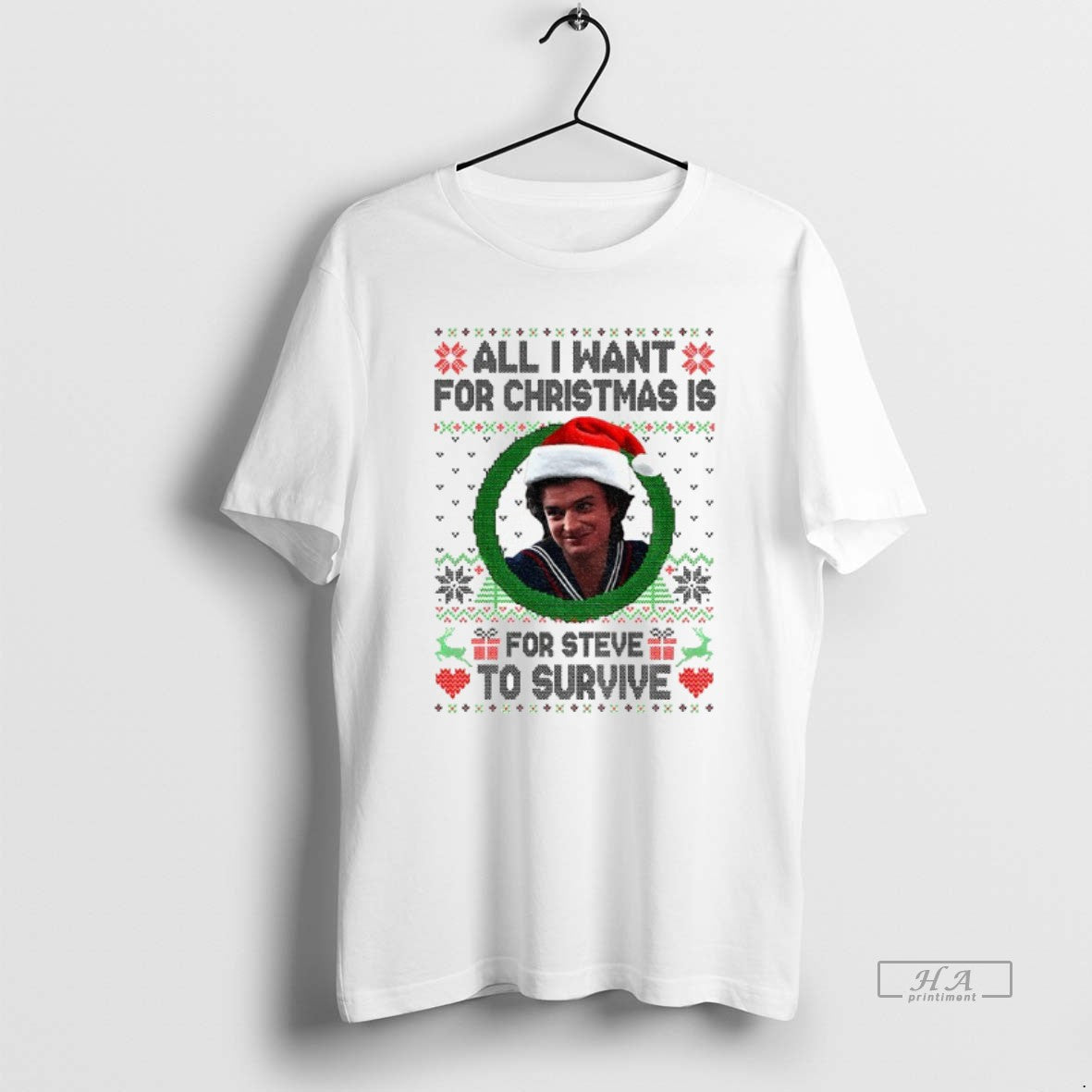 Official Steve Harrington All I Want For Christmas Is Steve To Survive Christmas T-Shirts, Hoodie, Sweatshirt