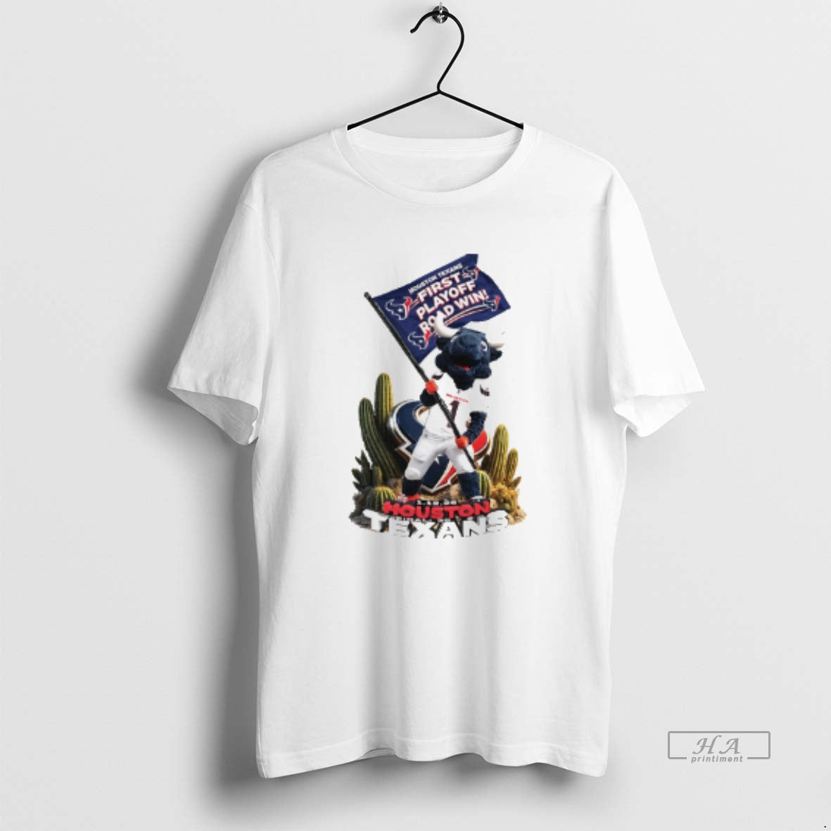 Official Toro Houston Texans First Playoff Road Win Mascot Caricature T-Shirts, Hoodie, Sweatshirt | InkThreadWorks.com