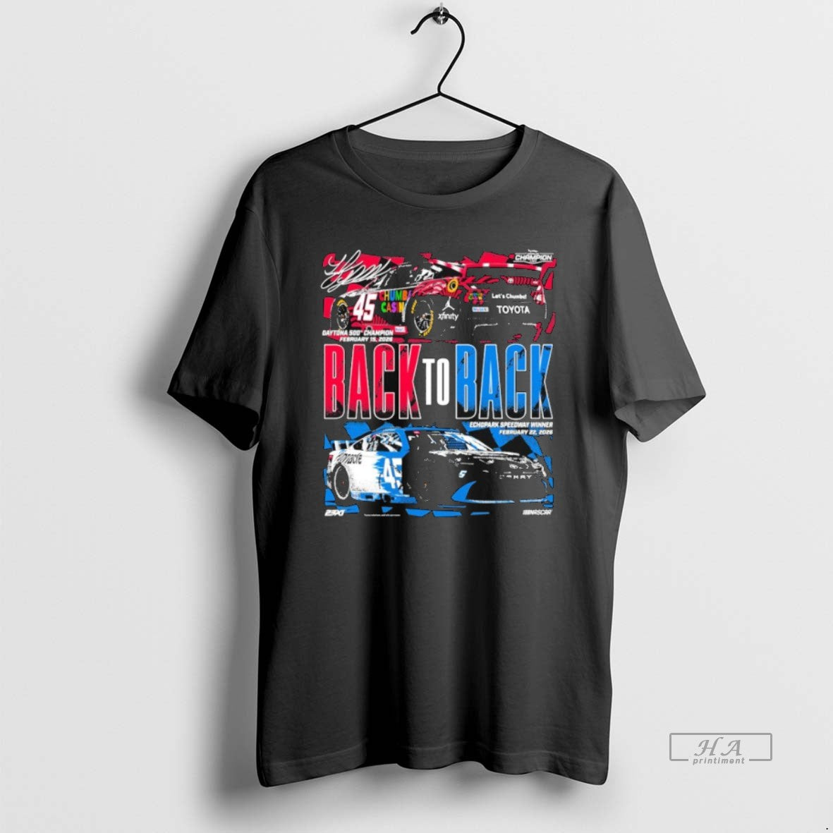 Official Tyler Reddick Classic Ink Back To Back Echopark Speedway Winner 2026 Champion Signature Shirts