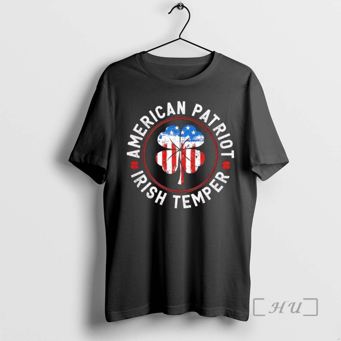 Officials American Patriot Irish Temper Shamrock American Flag St Patricks Day Tee Premium T Shirts Hoodie, Sweatshirt