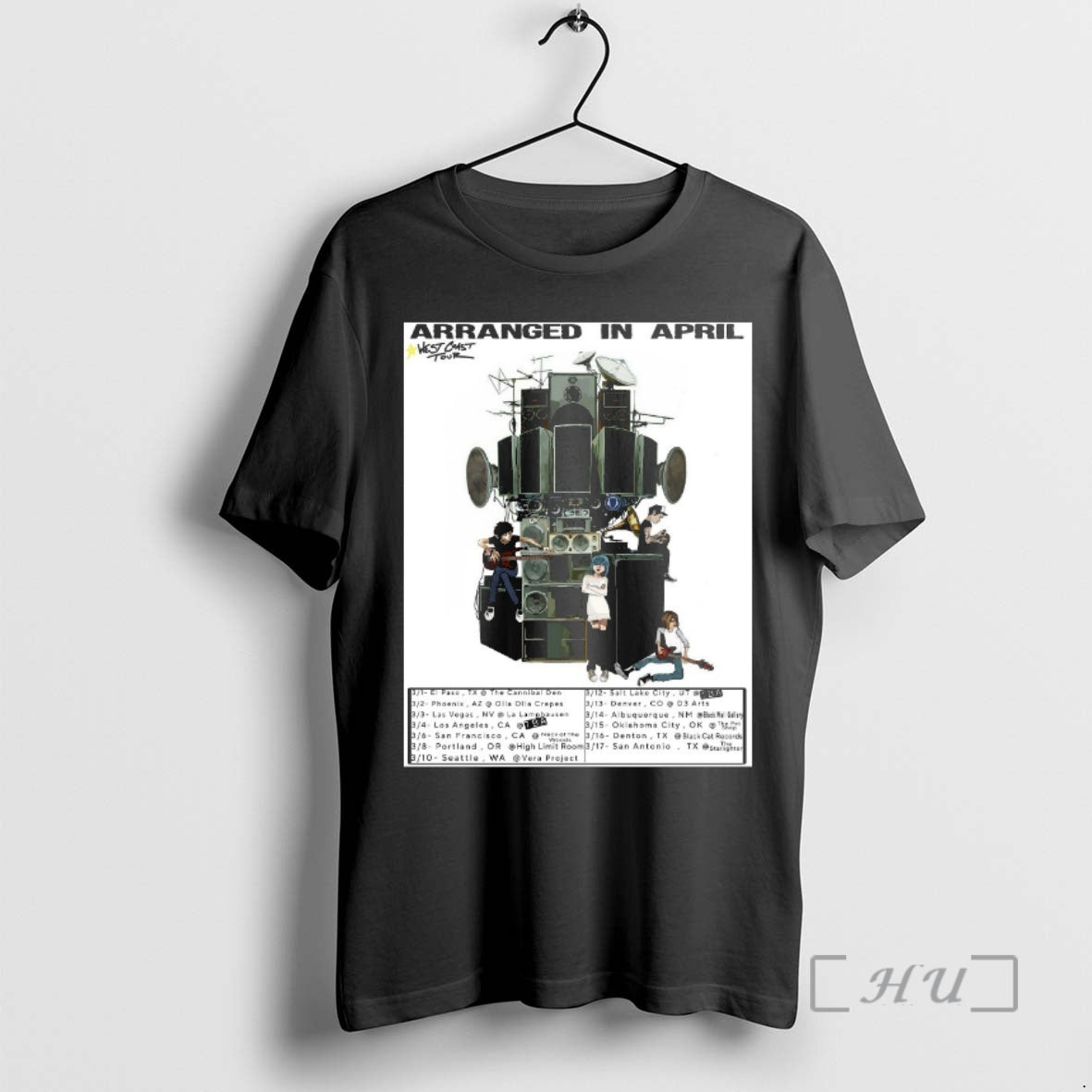 Officials Arranged In April West Coast Tour 2026 March 01 17 Premium T Shirts Sweater Hoodie, Sweatshirt | InkThreadWorks.com