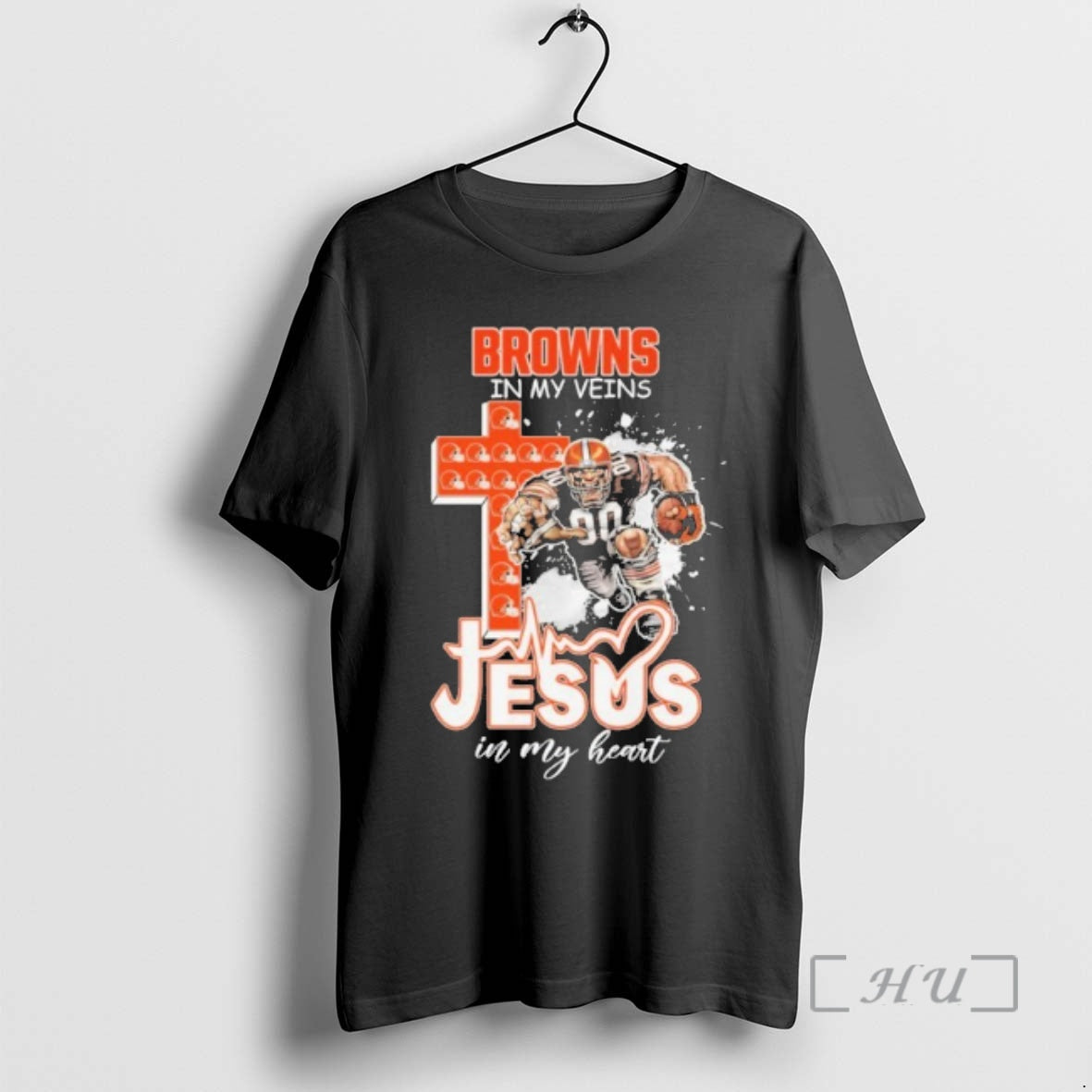 Officials Browns In My Veins Jesus Mascot In My Heart Mascots Premium T Shirts Sweater Hoodie, Sweatshirt