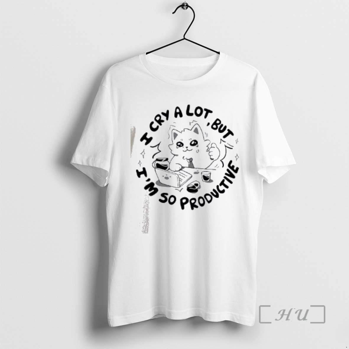 Officials Cat I Cry A Lot But Im So Productive T-Shirts, Hoodie, Sweatshirt | InkThreadWorks.com