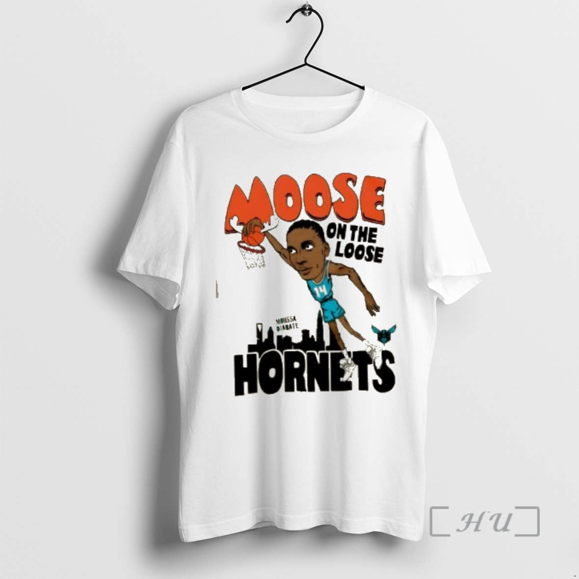 Officials Charlotte Hornets Hornets Moussa Diabate Moose On The Loose T-Shirts, Hoodie, Sweatshirt | InkThreadWorks.com