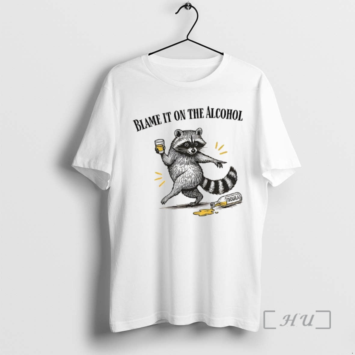 Officials Drunk Raccoon Liquor Blame It On The Alcohol T-Shirts, Hoodie, Sweatshirt | InkThreadWorks.com