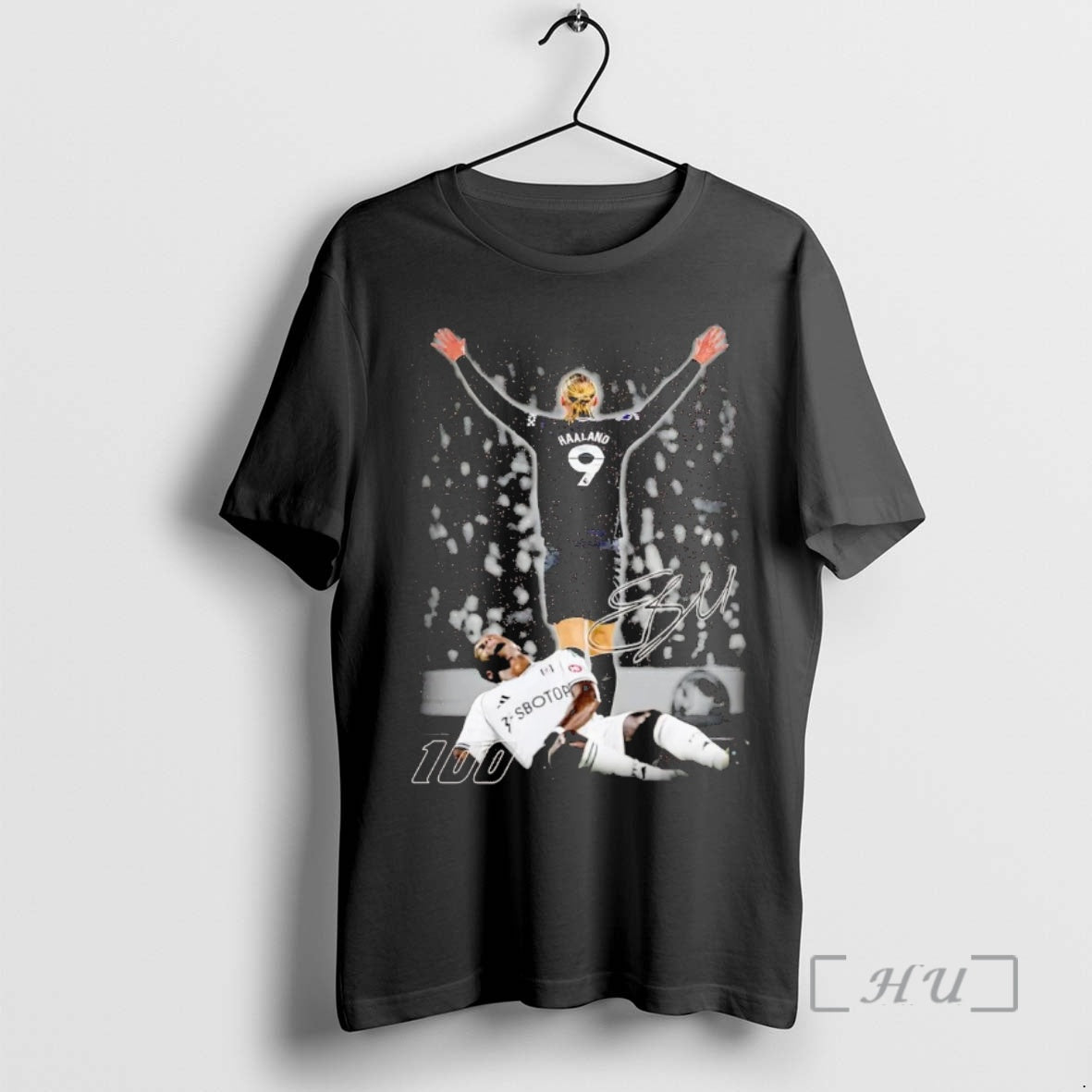 Officials Erling Haaland 100th Goal Celebration Signature T-Shirts, Hoodie, Sweatshirt | InkThreadWorks.com