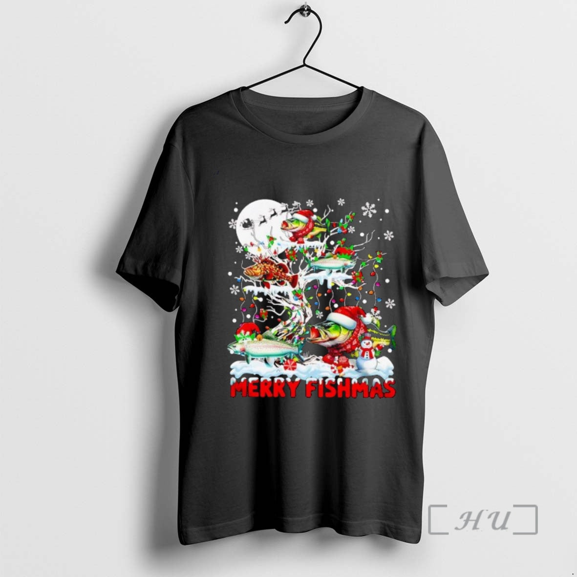 Officials Fishmas Lovely Christmas Fish On X Mas Tree T-Shirts, Hoodie, Sweatshirt | InkThreadWorks.com