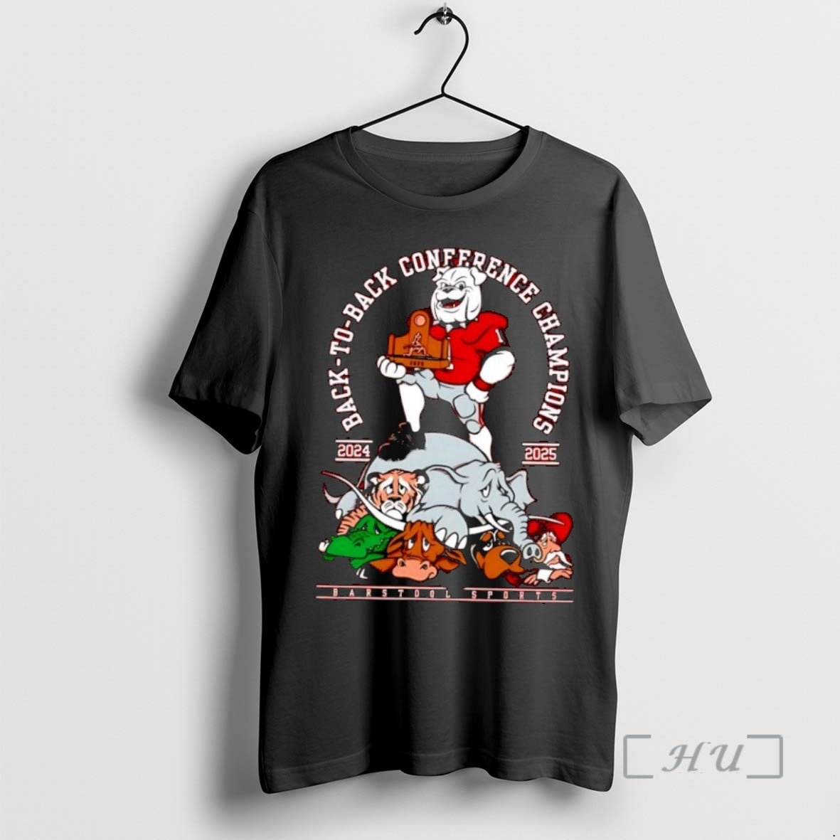 Officials Georgia Bulldogs 2024 2025 Back Back Conference Champions Mascot T-Shirts, Hoodie, Sweatshirt