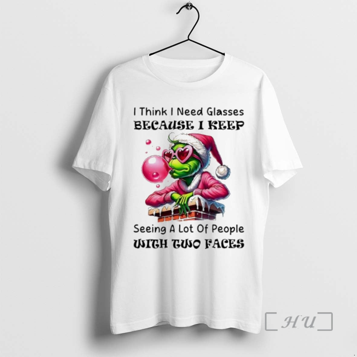 Officials Grinch Pink Santa I Think I Need Glasses Because I Keep Seeing A Lot T-Shirts, Hoodie, Sweatshirt