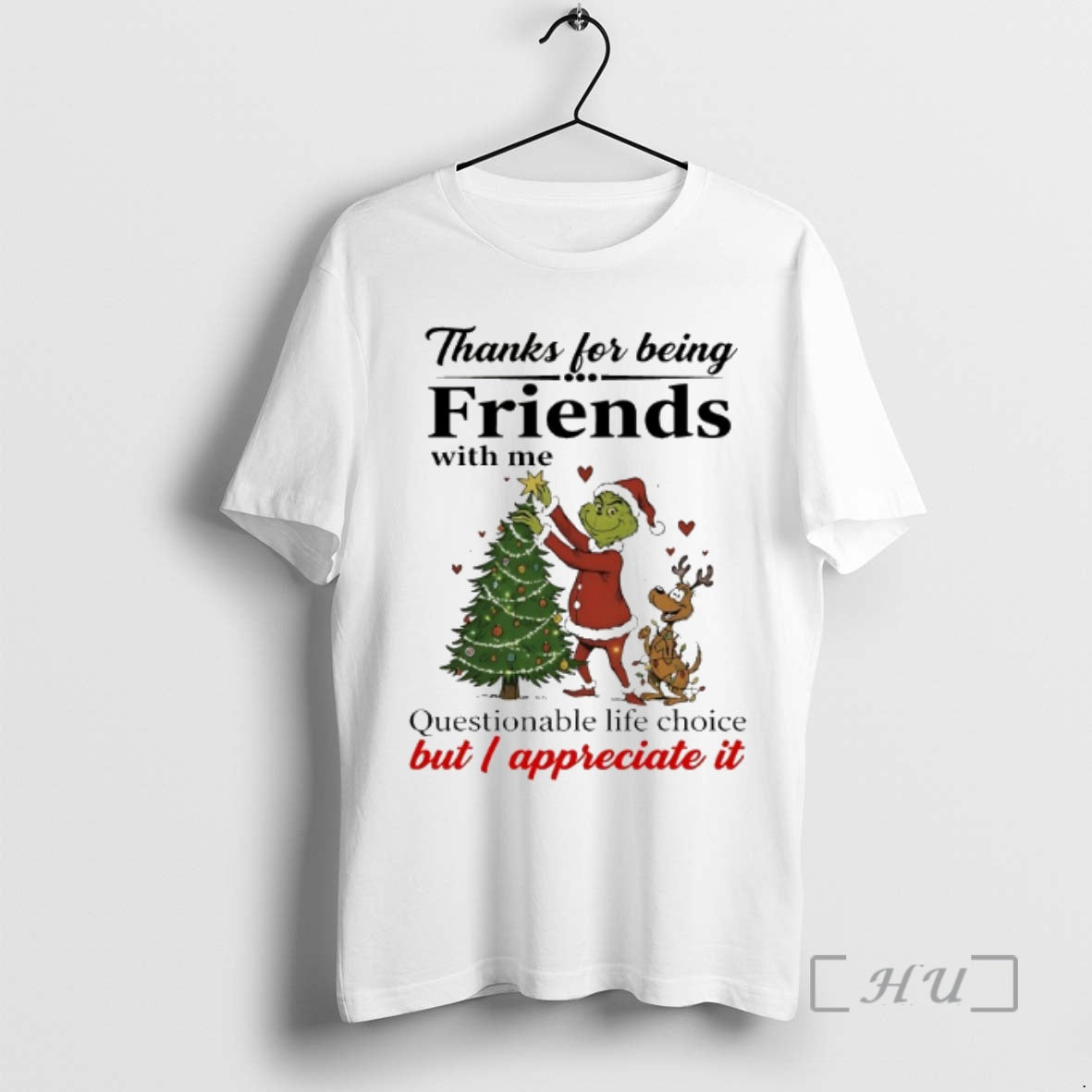 Officials Grinch Thanks For Being Friends With Me Christmas 2025 T-Shirts, Hoodie, Sweatshirt | InkThreadWorks.com