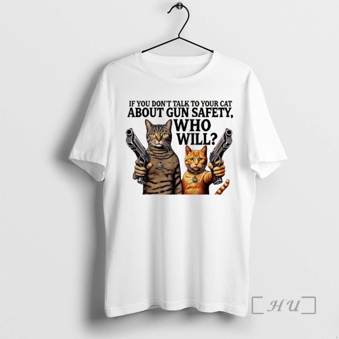 Officials If You Dont Talk To Your Cat About Gun Safety Who Will Gang Cat T-Shirts, Hoodie, Sweatshirt | InkThreadWorks.com