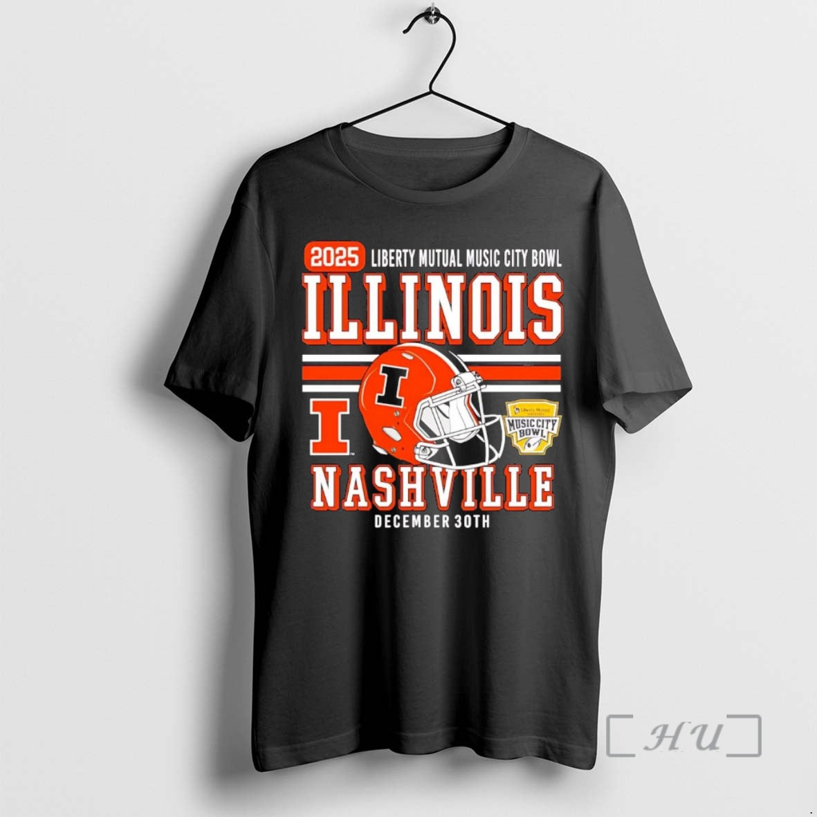 Officials Illinois Fighting Illini 2025 Liberty Mutual Music City Bowl Nashville Premium T Shirts Sweater Hoodie, Sweatshirt