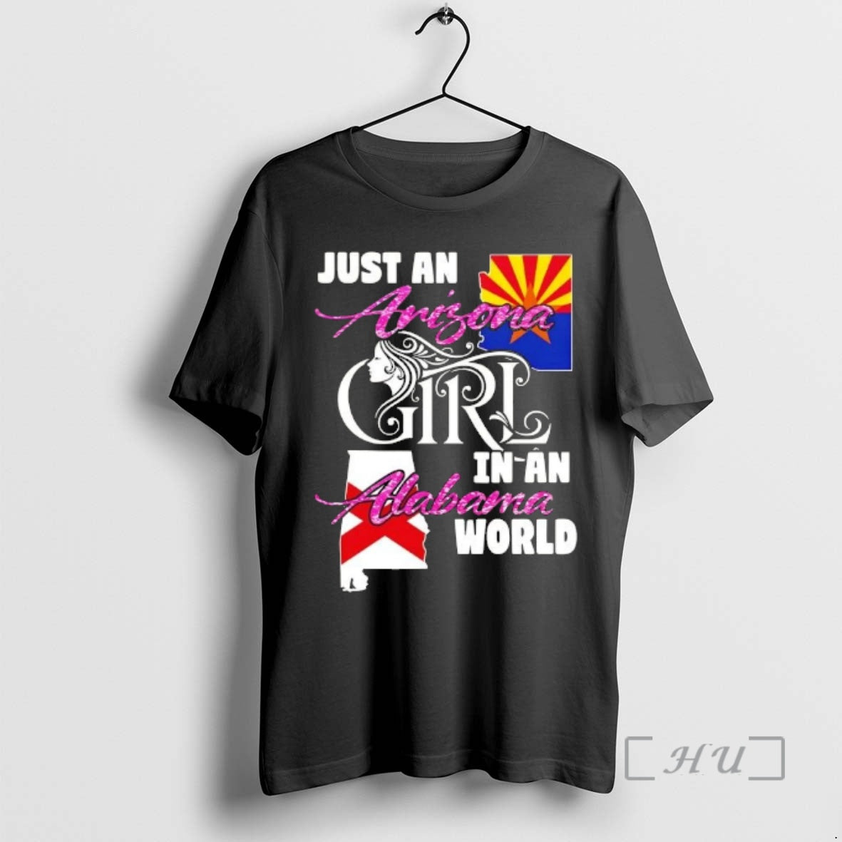 Officials Just An Arizona Girl In A Alabama World T-Shirts, Hoodie, Sweatshirt | InkThreadWorks.com