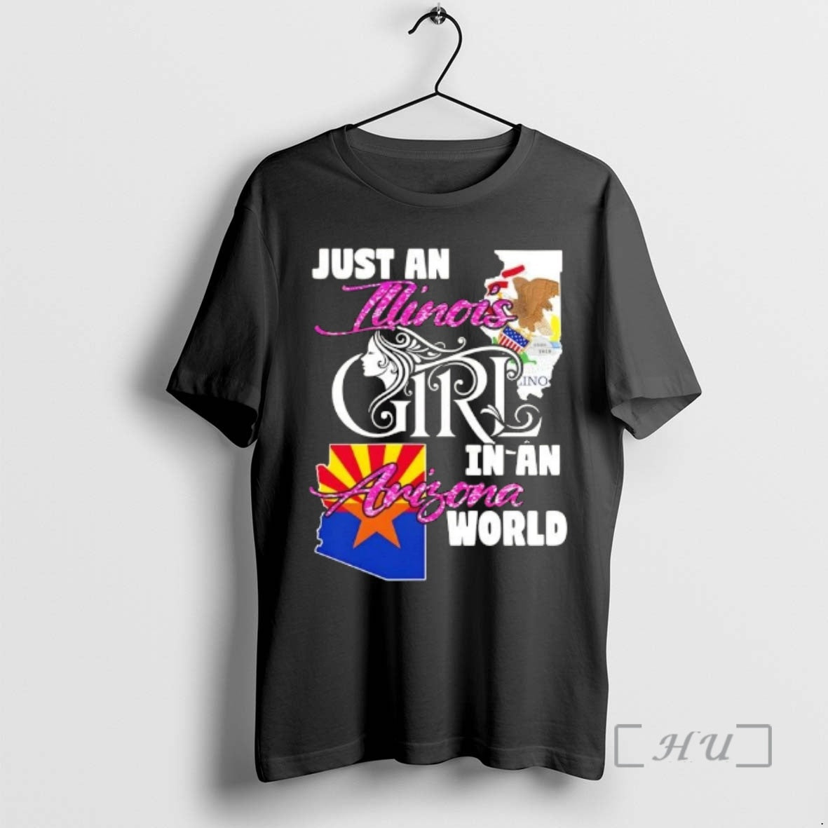 Officials Just An Illinois Girl In A Arizona World T-Shirts, Hoodie, Sweatshirt | InkThreadWorks.com