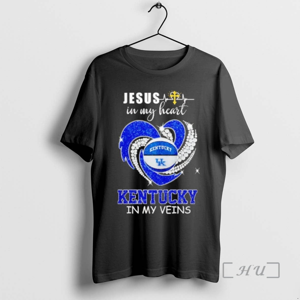 Officials Kentucky Wildcats In My Veins Jesus In My Heart T-Shirts, Hoodie, Sweatshirt | InkThreadWorks.com