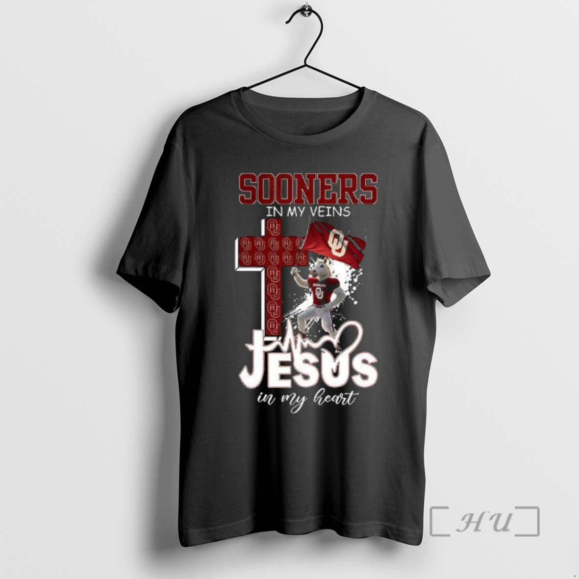 Officials Oklahoma Sooners Mascot In My Veins Jesus In My Heart Flag Premium T Shirts Hoodie, Sweatshirt | InkThreadWorks.com