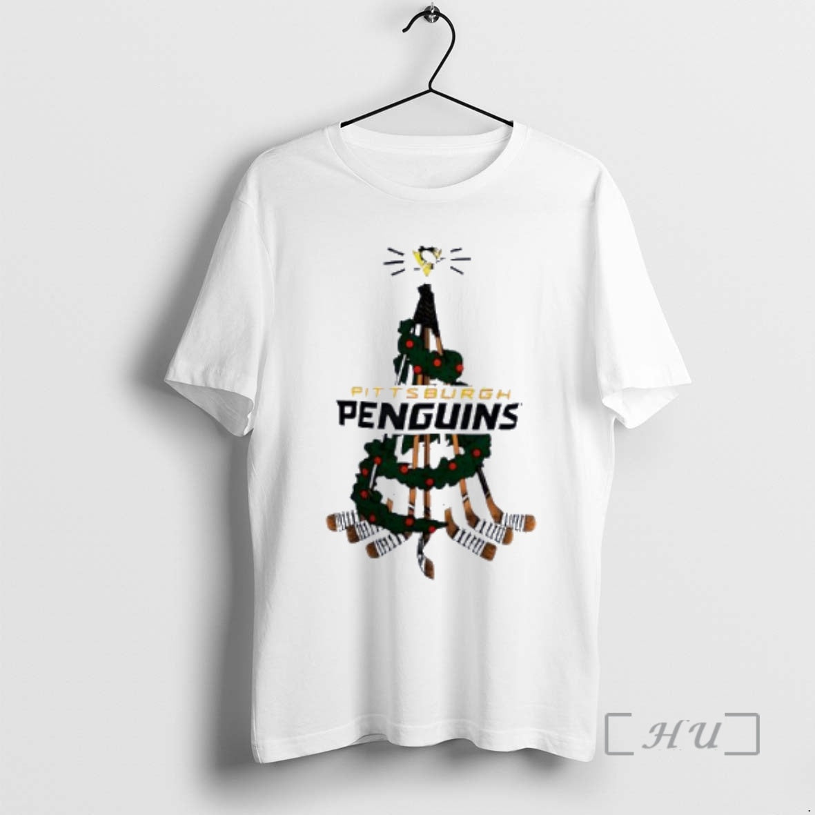 Officials Pittsburgh Penguins Stickman Hockey Holiday Tree Christmas T-Shirts, Hoodie, Sweatshirt | InkThreadWorks.com