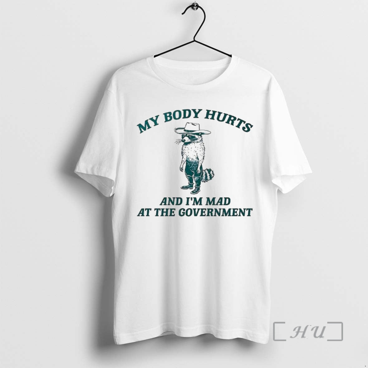 Officials Racoon My Body Hurts And Im Mad At The Government Premium T Shirts Sweater Hoodie, Sweatshirt | InkThreadWorks.com