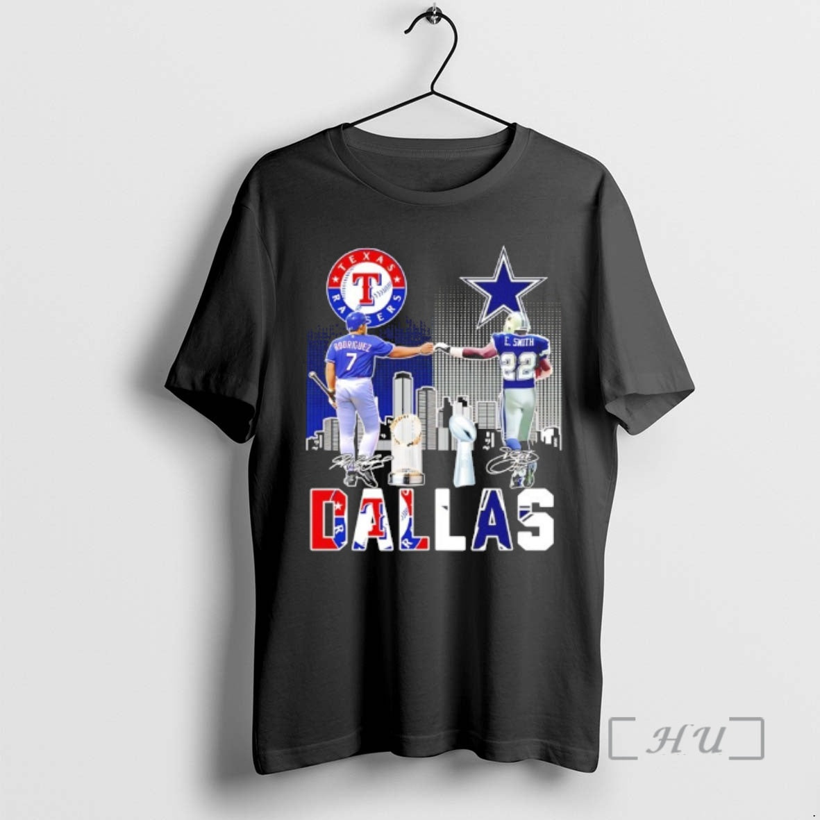 Officials Sports In Dallas Rangers Rodriguez And Cowboys E T-Shirts, Hoodie, Sweatshirt | InkThreadWorks.com