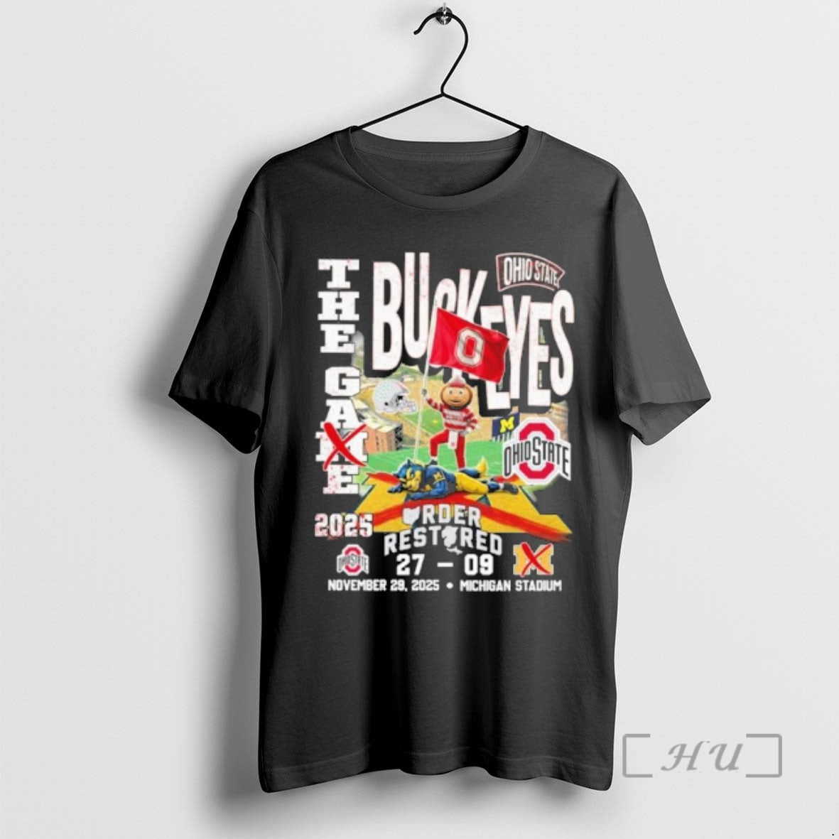 Officials The Game Buckeyes 2025 Order Restored Defeat Michigan Score T-Shirts, Hoodie, Sweatshirt | InkThreadWorks.com